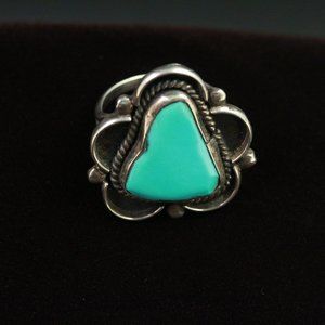 Vintage turquoise sterling silver ring size 8